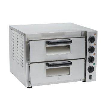 BakerMax Compact Countertop Double Deck Electric Pizza Oven EP-2T/15 - Hospitality Connect