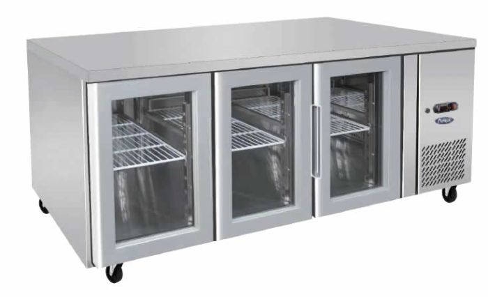 Altosa Glass 3 Door Fridge Table 1795mm EOF3731 - Hospitality Connect