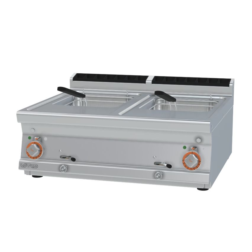 Lotus F2/13T-78ET Electric 13L + 13L Split Tank Benchtop Fryer - Hospitality Connect