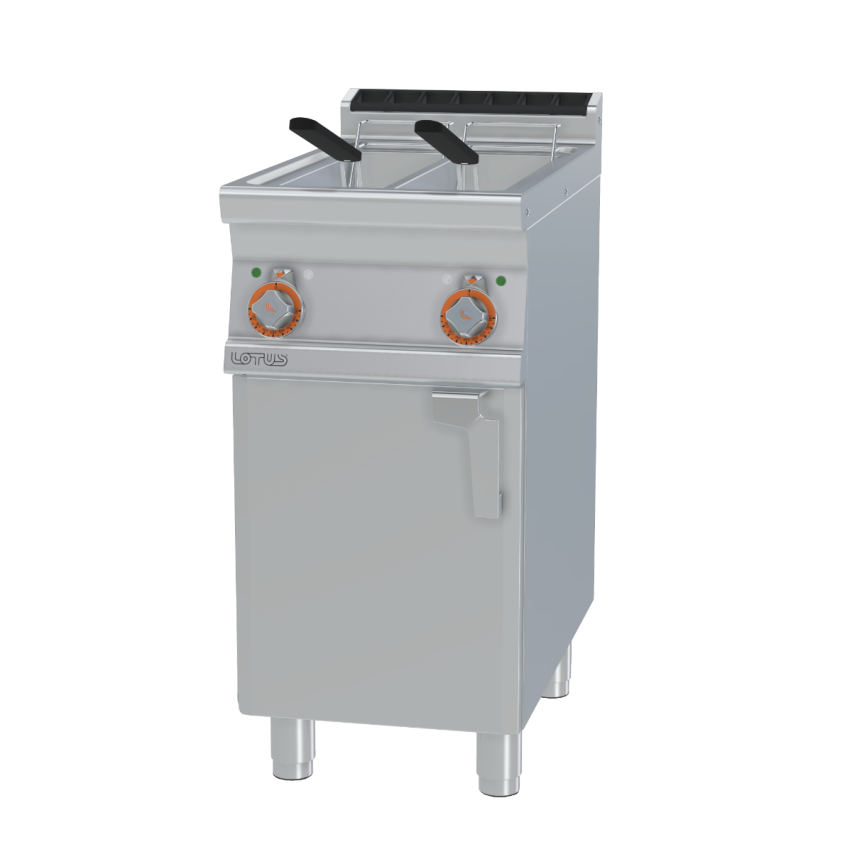 Lotus F2/8-74ET Electric 8L + 8L Split Tank Fryer - Hospitality Connect