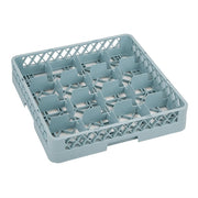 Vogue Glass Rack Grey - 100x500x500mm (16 Compartments) - Hospitality Connect