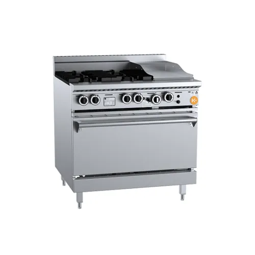 K + Oven with Four Open Burners & 300mm Grill Plate KOV-SB4-GRP3. - Hospitality Connect