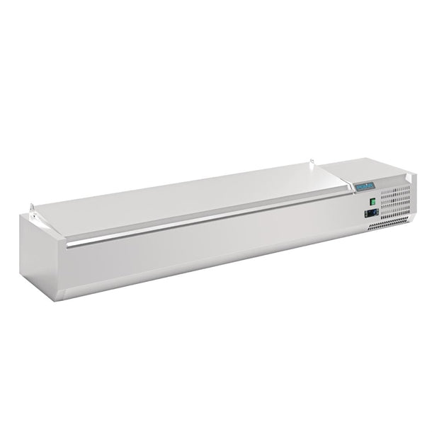 Polar G-Series Countertop Prep Fridge with Lid 7x 1/4GN with Hard Stainless Lid FA855-A - Hospitality Connect
