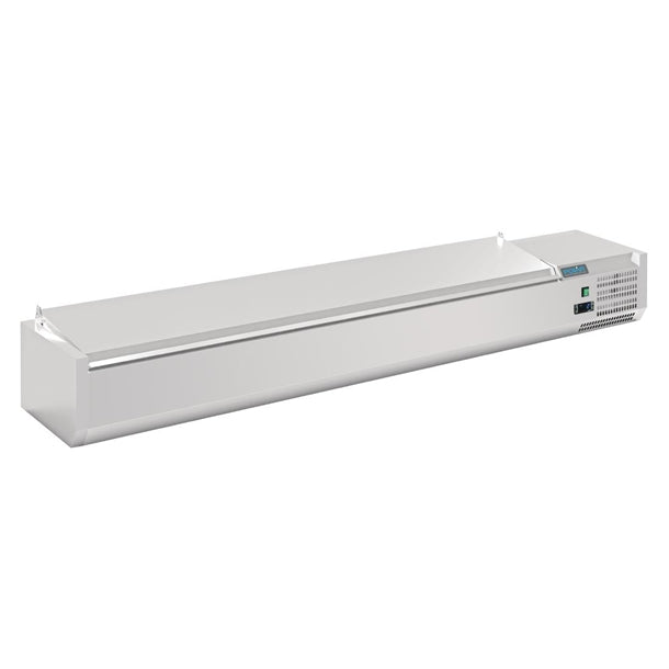 Polar G-Series Countertop Prep Fridge with Lid 8x 1/4GN with Hard Stainless Lid FA856-A - Hospitality Connect