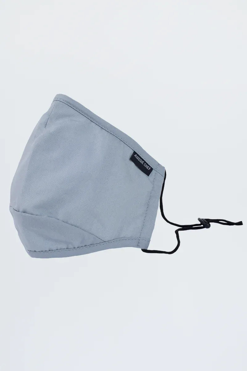 Aussie Chef Cloth Face Mask Light Grey