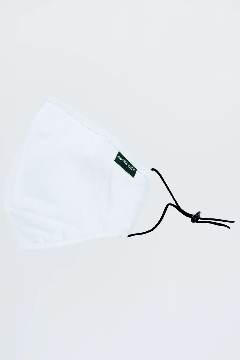 Aussie Chef Cloth Face Mask White