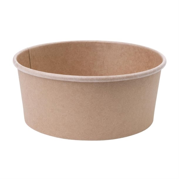 Fiesta Compostable Round Kraft Salad Bowl - 750ml (Pack 300)