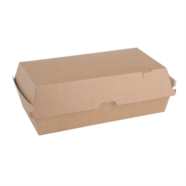 Fiesta Compostable Board Hinged Container - L (204x107x85mm) (Pack 100)