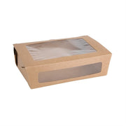 Fiesta Compostable Salad Box with PLA Window - 1600ml (Pack 200)