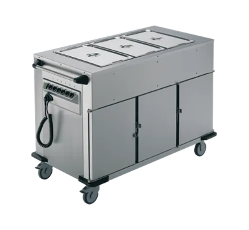 Rieber NORM-III-3 - Bain Marie Top 3 x Heated Cabinets Mobile Food Transport Trolley - Hospitality Connect