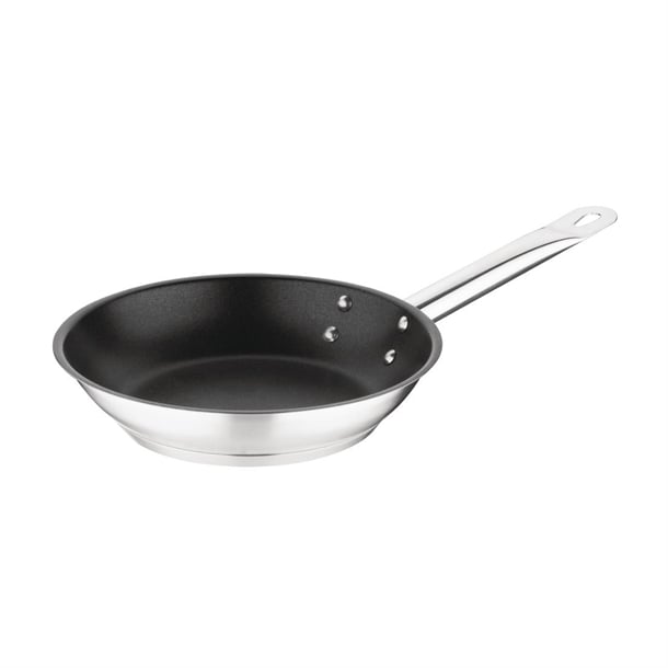 Vogue Frypan Teflon Platinum Plus Non Stick Coating St/St - 240mm - Hospitality Connect