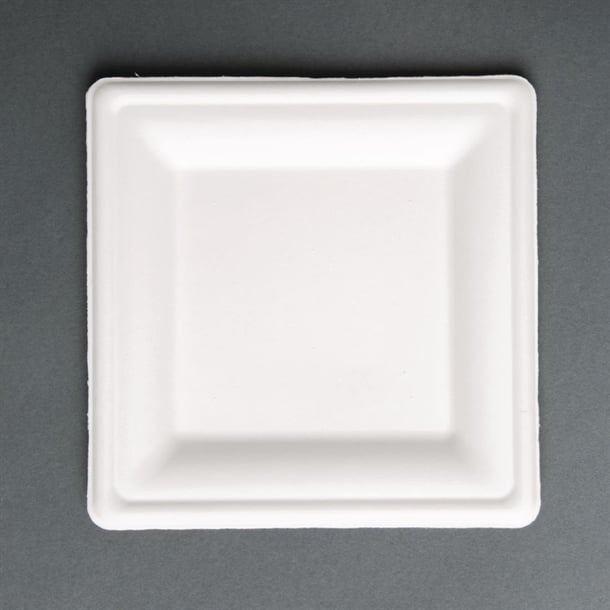 Fiesta Compostable Bagasse Square Plate 261 x 261mm (Pack 50)