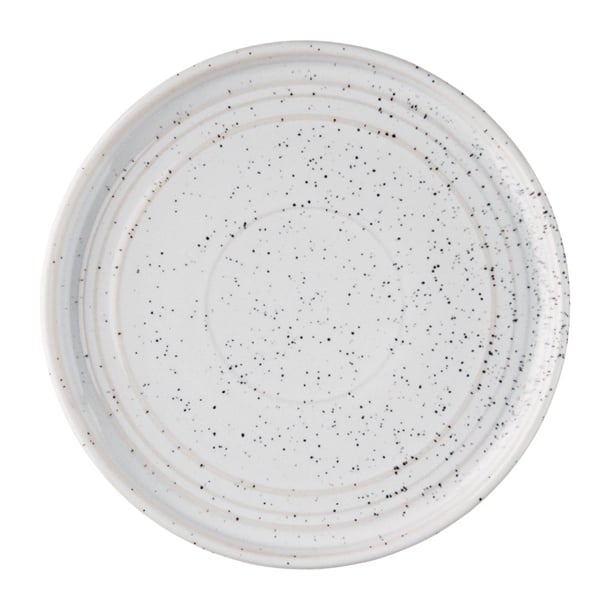 Olympia Cavolo White Speckle Flat Round Plate - 180mm (Box 6) - Hospitality Connect