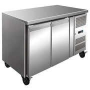 Thermaster Two Door Bench Fridge 260L FE2100TN SS. - Hospitality Connect