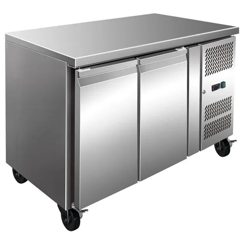 Thermaster Two Door Bench Fridge 260L FE2100TN SS. - Hospitality Connect