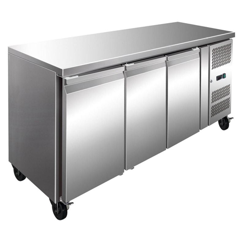 FE3100BT S/S Three Door Bench Freezer 231L