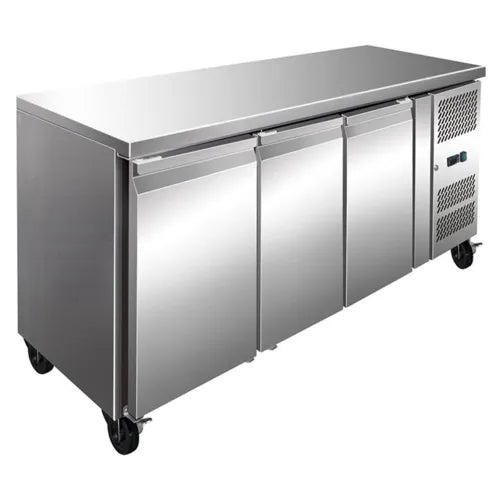 Thermaster  Three Door Bench Freezer 386L FE3100BT SS. - Hospitality Connect