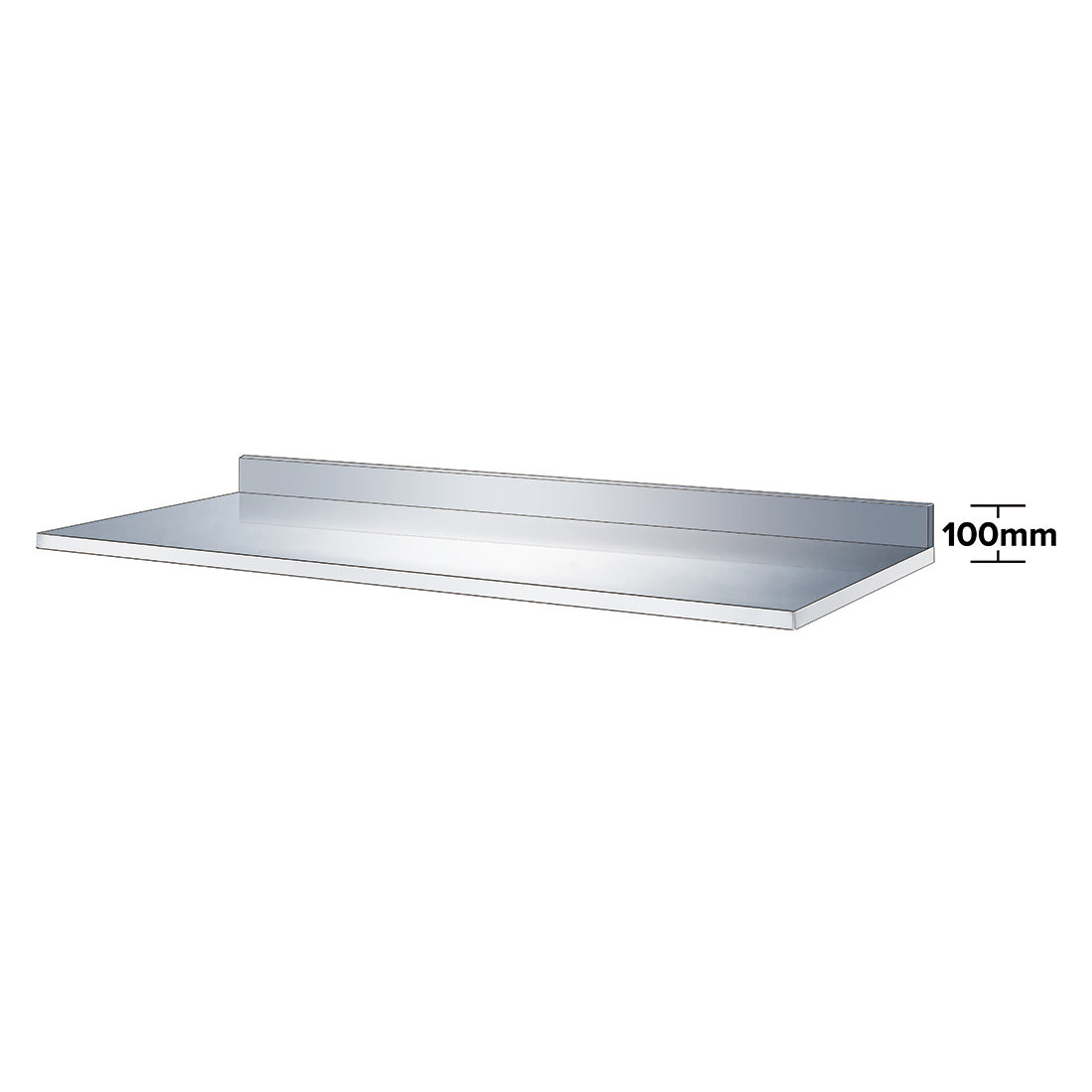 FED-X Optional Splashback Top for refrigeration units, model XUB63-WBB, in stainless steel with a smooth, durable surface.