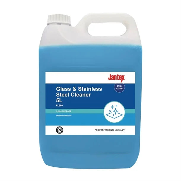 Jantex Glass & Stainless Steel Cleaner Concentrate 5Ltr - Hospitality Connect