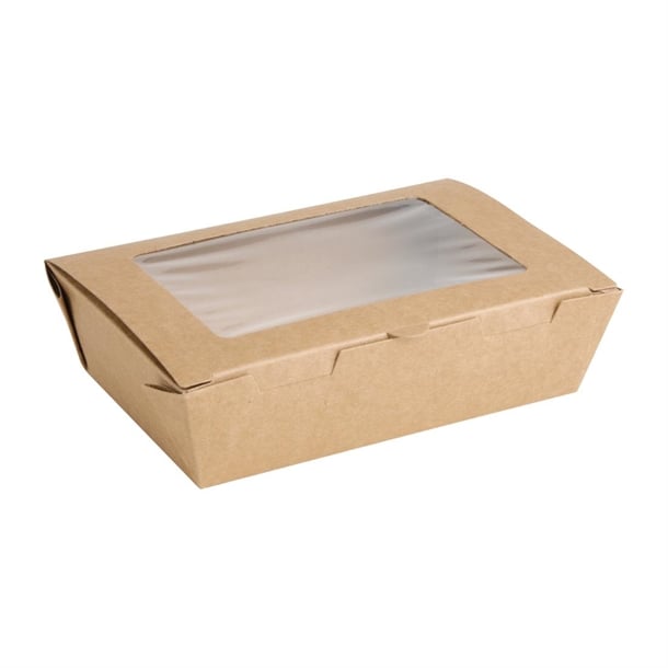 Fiesta Recyclable Salad Box with PET Window - 700ml (Pack 200)