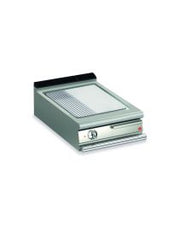 BARON 1 Burner Electric Fry Top With 2/3 Smooth 1/3 Ribbed Mild Steel Plate Q90SFT/E620 - Hospitality Connect