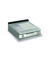 BARON 2 Burner Electric Fry Top With 2/3 Smooth 1/3 Ribbed Chrome Plate And Thermostat Control Q70SFT/E825 - Hospitality Connect
