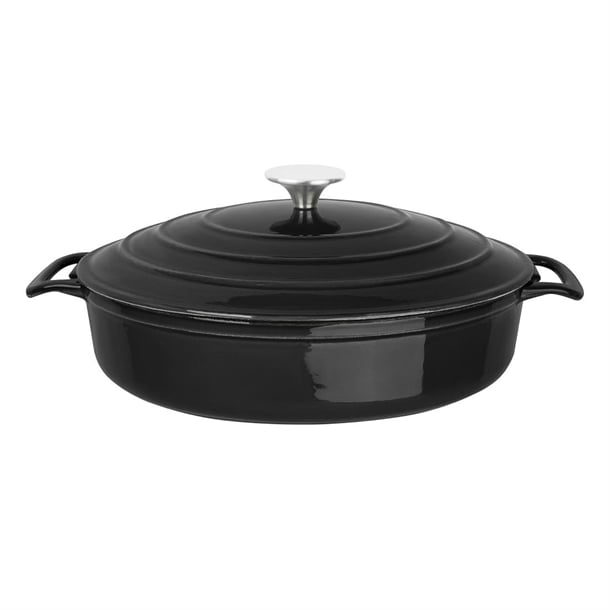 Vogue Saute Pan Round Black - 280mm 3.5Ltr - Hospitality Connect