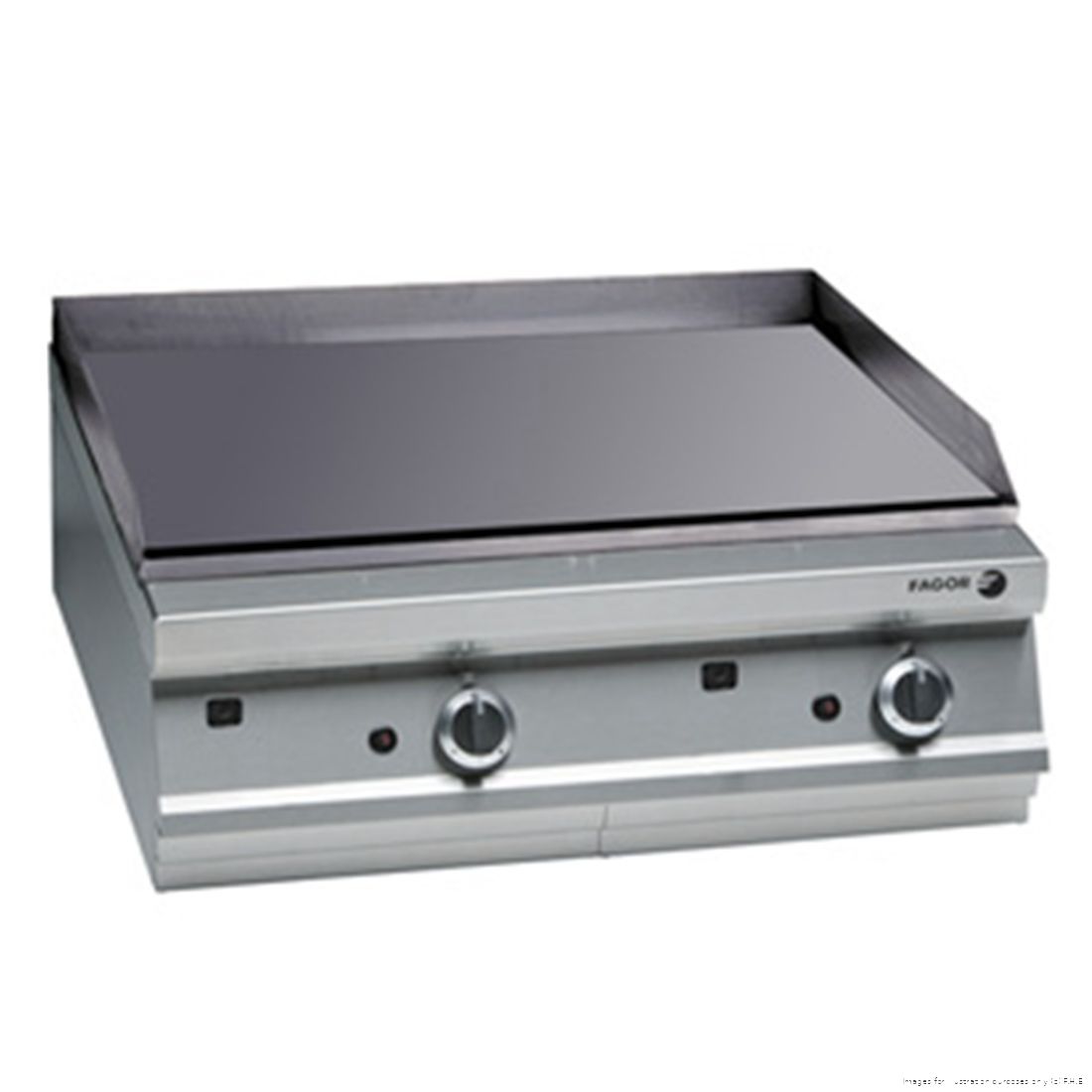Fagor FTG-C9-10L 900 Series chrome 2-zone natural gas fry top deep fryer