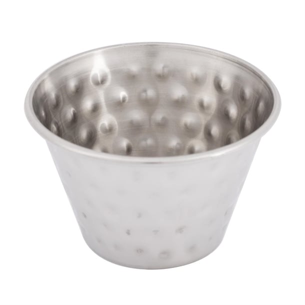 Olympia Sauce Cup Hammered St/St - 115ml 4oz (Box 12) - Hospitality Connect