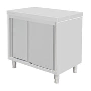 Vogue Standing Floor Cupboard Stainless Steel - 900x- 900x600mm - Hospitality Connect