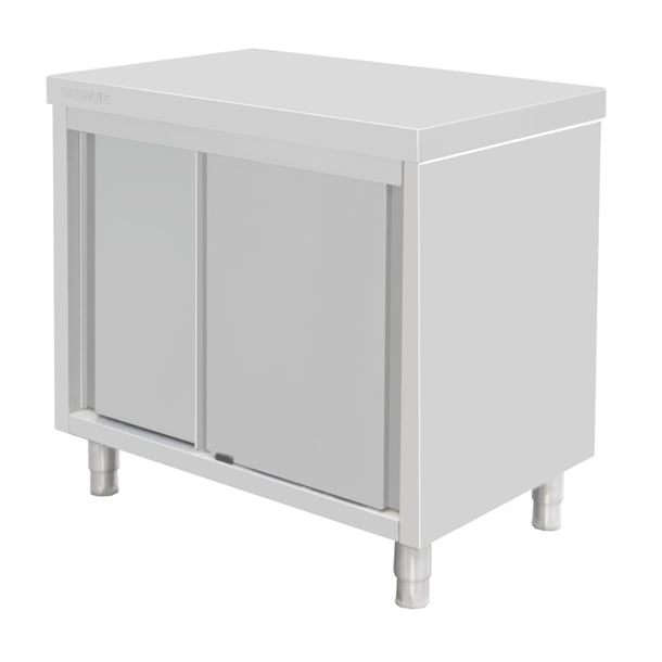 Vogue Standing Floor Cupboard Stainless Steel - 900x1500x600mm - Hospitality Connect