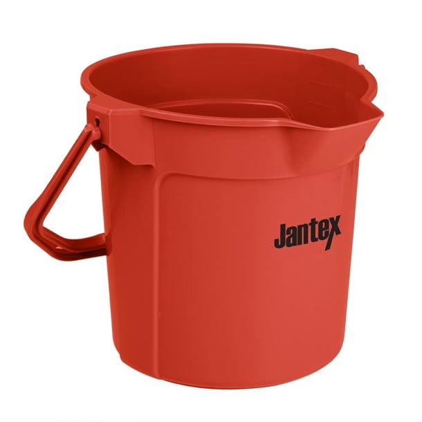 Jantex Graduated Bucket with Pouring Lip 10Ltr - Red - Hospitality Connect