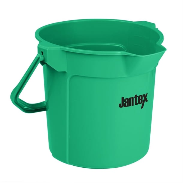 Jantex Graduated Bucket with Pouring Lip 10Ltr - Green - Hospitality Connect