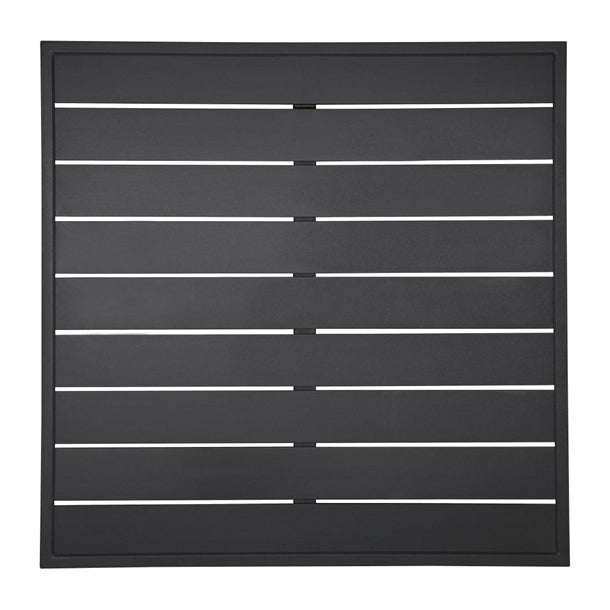 Bolero Black Aluminium Table Top Square - 700mm