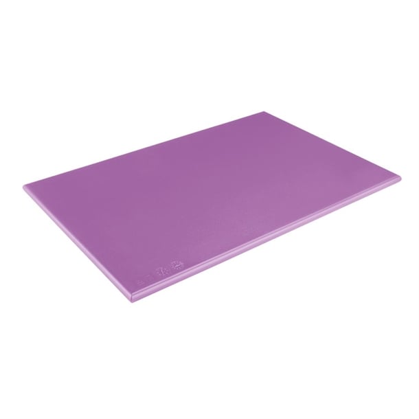 Hygiplas Extra Thick High Density Chopping Board Purple - 600x450x25mm
