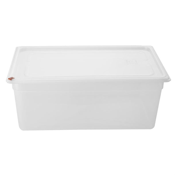 Hygiplas Click PP 1/1 GN with Lid & 7 Colour clips - 200mm 25.6Ltr (Pack 2)