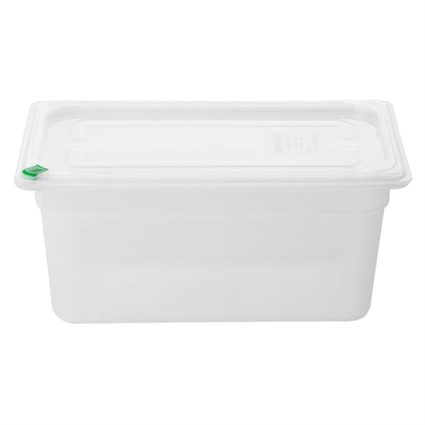 Hygiplas Click PP 1/3 GN with Lid & 7 Colour clips - 150mm 5.3Ltr (Pack 4)