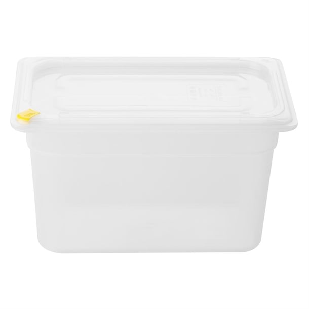 Hygiplas Click PP 1/4 GN with Lid & 7 Colour clips - 150mm 3.7Ltr (Pack 4)