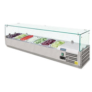 Polar G-Series Countertop Prep Fridge 7x 1/4GN with Glass Sneeze guard