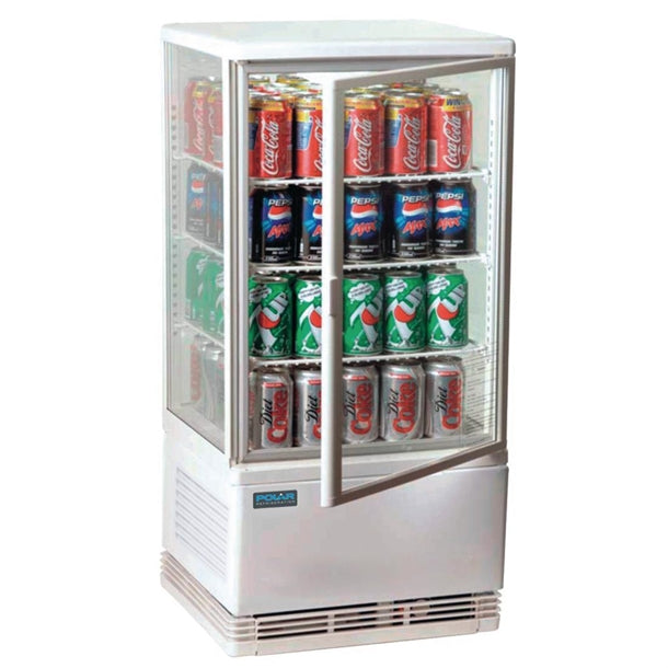 Polar C-Series Energy Efficient Curved Door Display Fridge White - 86Ltr CX576-A - Hospitality Connect