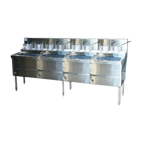 Complete Gas Fish and Chips Fryer Four Fryer - WFS-422. - Hospitality Connect