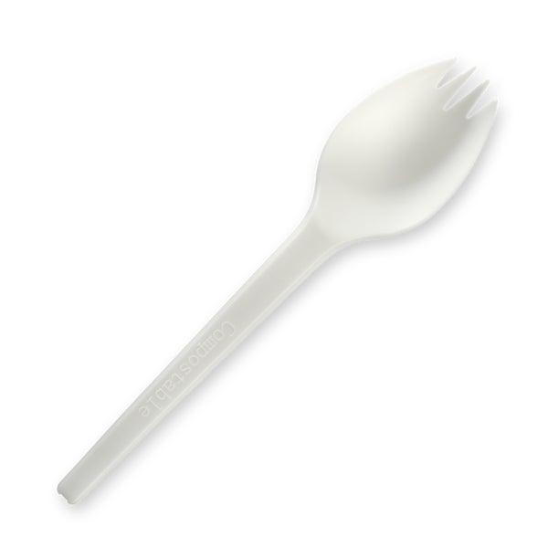 BIOPAK 15cm / 6" PLA Spork 1000 Units - Hospitality Connect