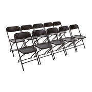 Bolero Folding PP Chair Black (Pack 10) GD386 - Hospitality Connect