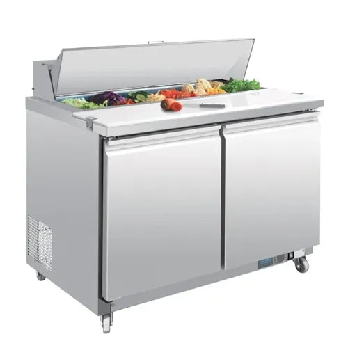 Polar U-Series 2 Door Prep Counter Fridge 40 GD882-A5Ltr - Hospitality Connect