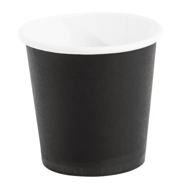 Fiesta Recyclable Hot Cup Single Wall Black 114ml (Box 1000)