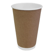 Fiesta Recyclable Hot Cup Ripple Wall Kraft 455ml (Box 500)