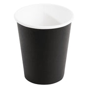 Fiesta Recyclable Hot Cup Single Wall Black 225ml (Box 1000)