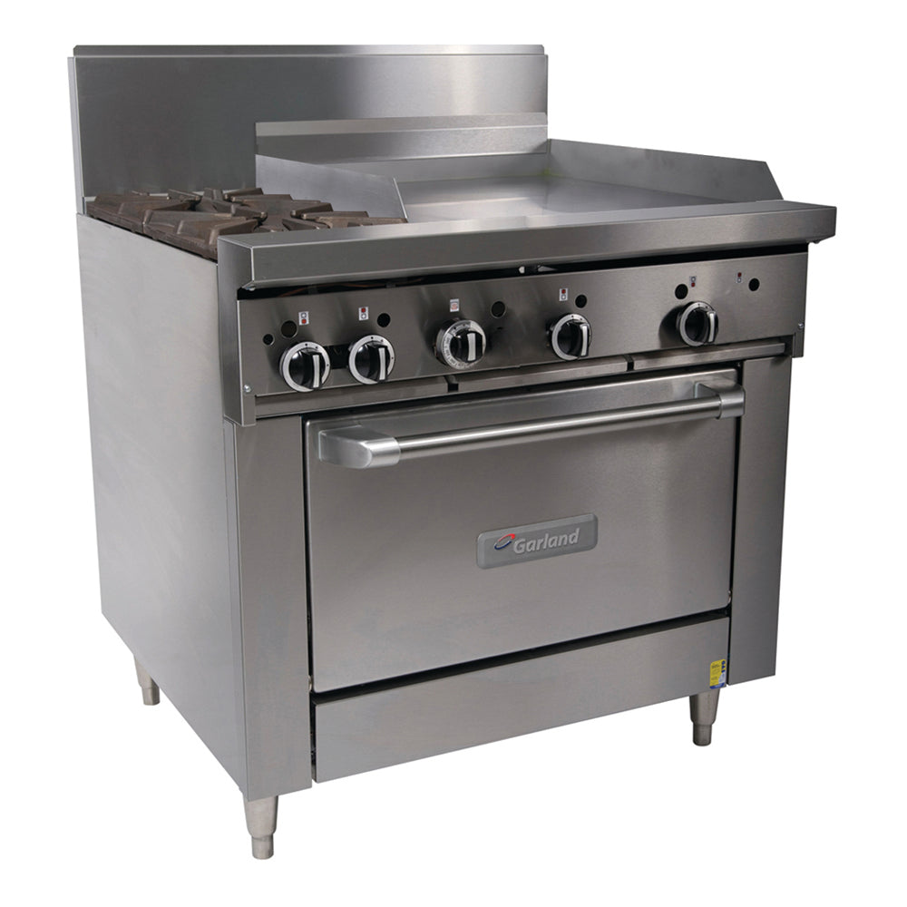 Garland Restaurant Range 900mm Wide 2 Burner 600mm Griddle w Oven GF36-2G24R - Hospitality Connect