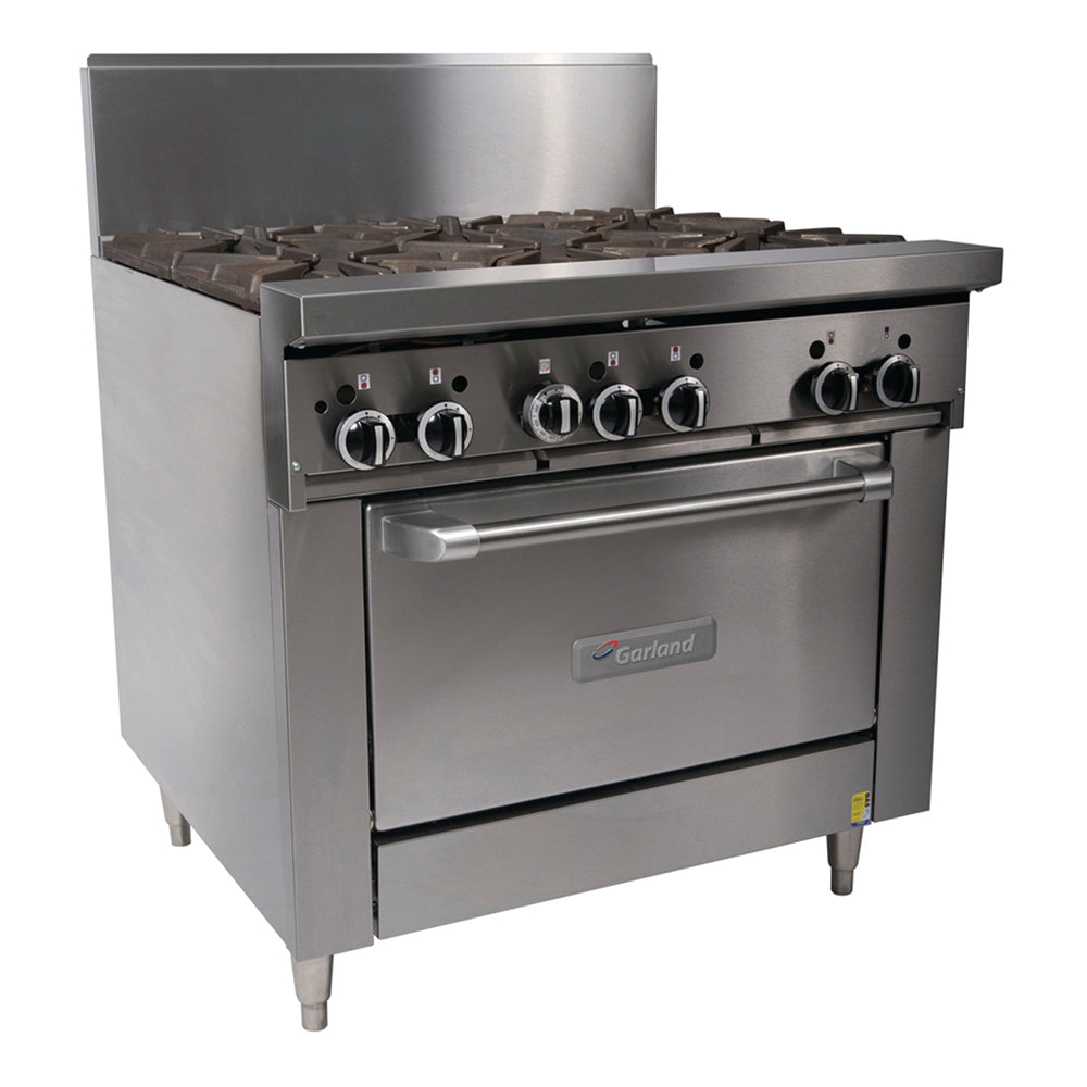 Garland Restaurant Range 900mm Wide 6 Burner w OvenGF36-6R - Hospitality Connect