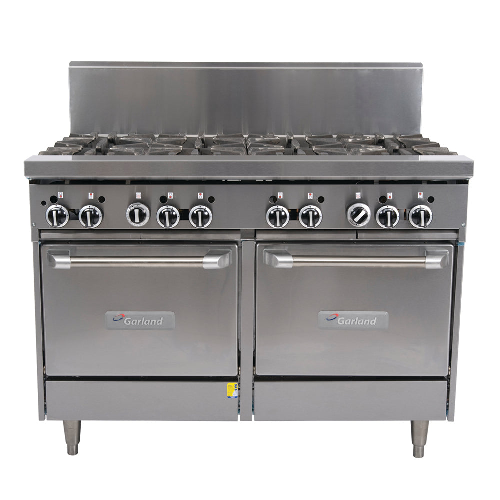 Garland Restaurant Range 1200mm Wide 8 Burner w 2 Ovens GF48-8LL - Hospitality Connect